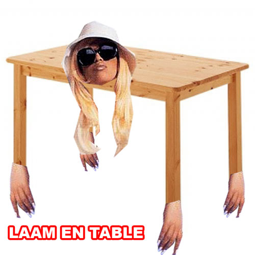 Laam en table
